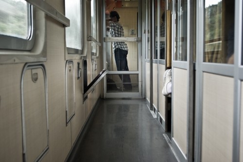 Empty Seat in the hall on train to Milan, Italy