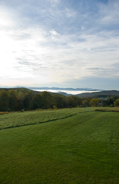 Morning mist in Vermont Green Mountains