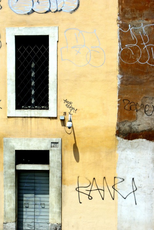Camera and tagging in Rome, Italy